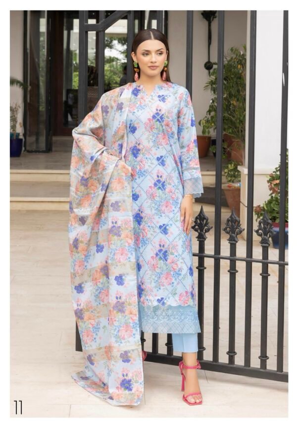 FAREENA by Gull Jee – UNSTITCHED 3 PIECE PREMIUM EMBROIDERED EDIT’25 – A11