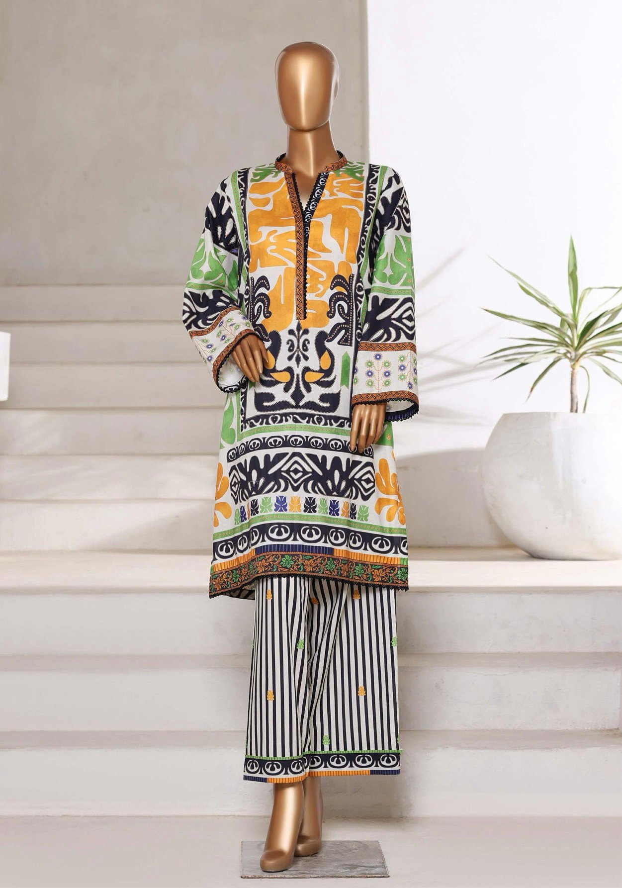 Bin Saeed Exclusive Cotton Co Ords Collection (SHIRT & TROUSER) - Design 01
