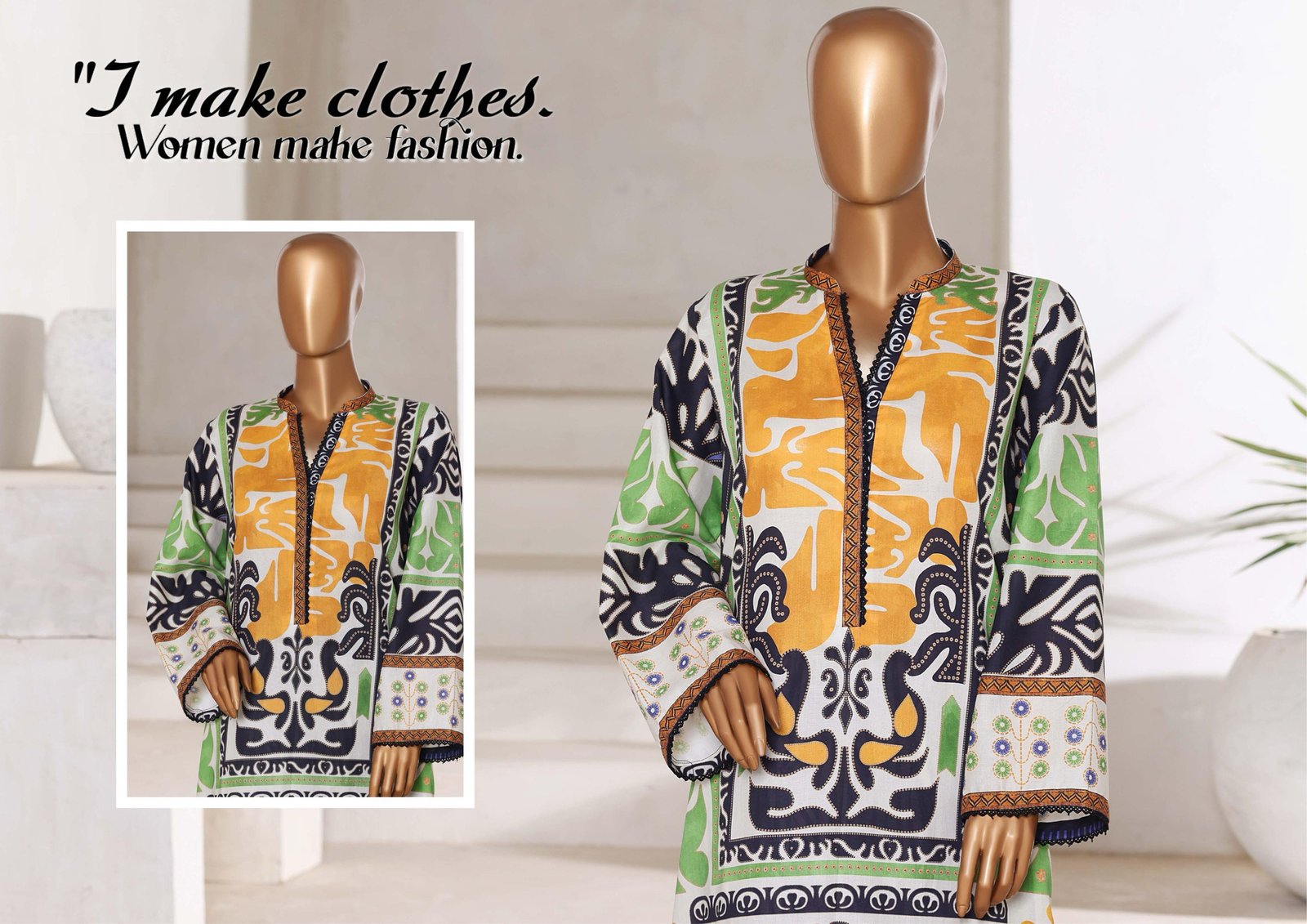 Bin Saeed Exclusive Cotton Co Ords Collection (SHIRT & TROUSER) - Design 01 - Image 3