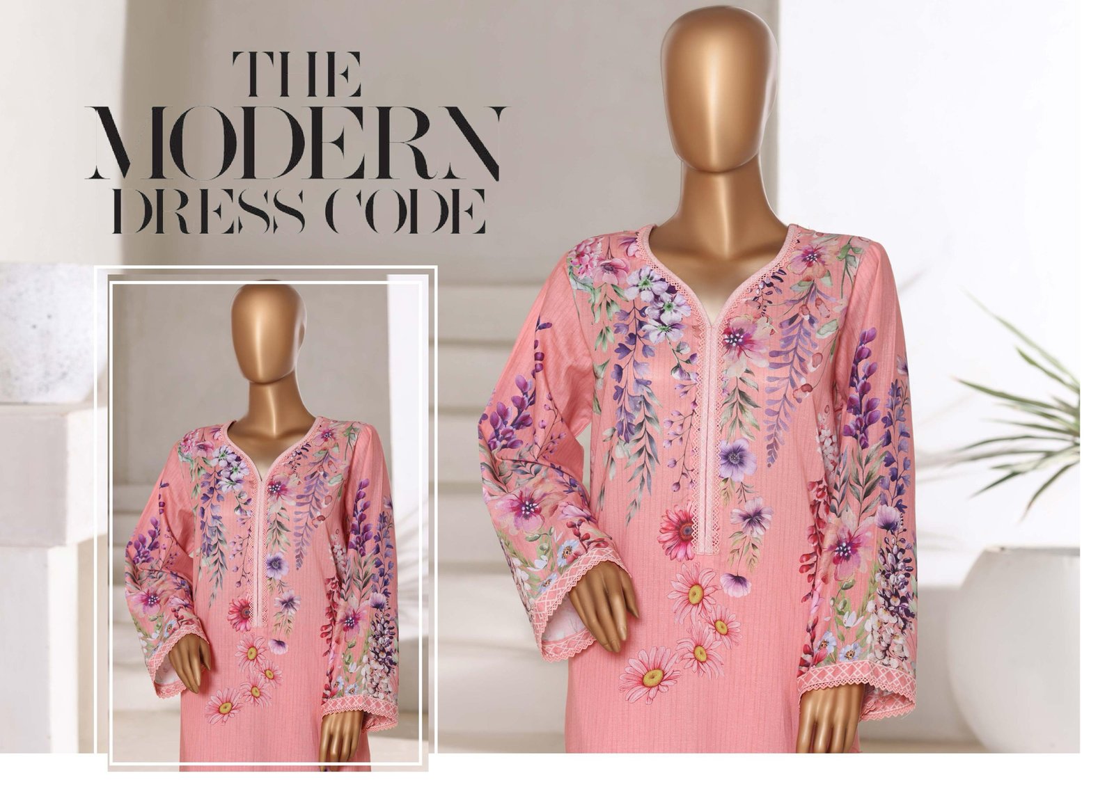 Bin Saeed Exclusive Cotton Co Ords Collection (SHIRT & TROUSER) - Design 04 - Image 3