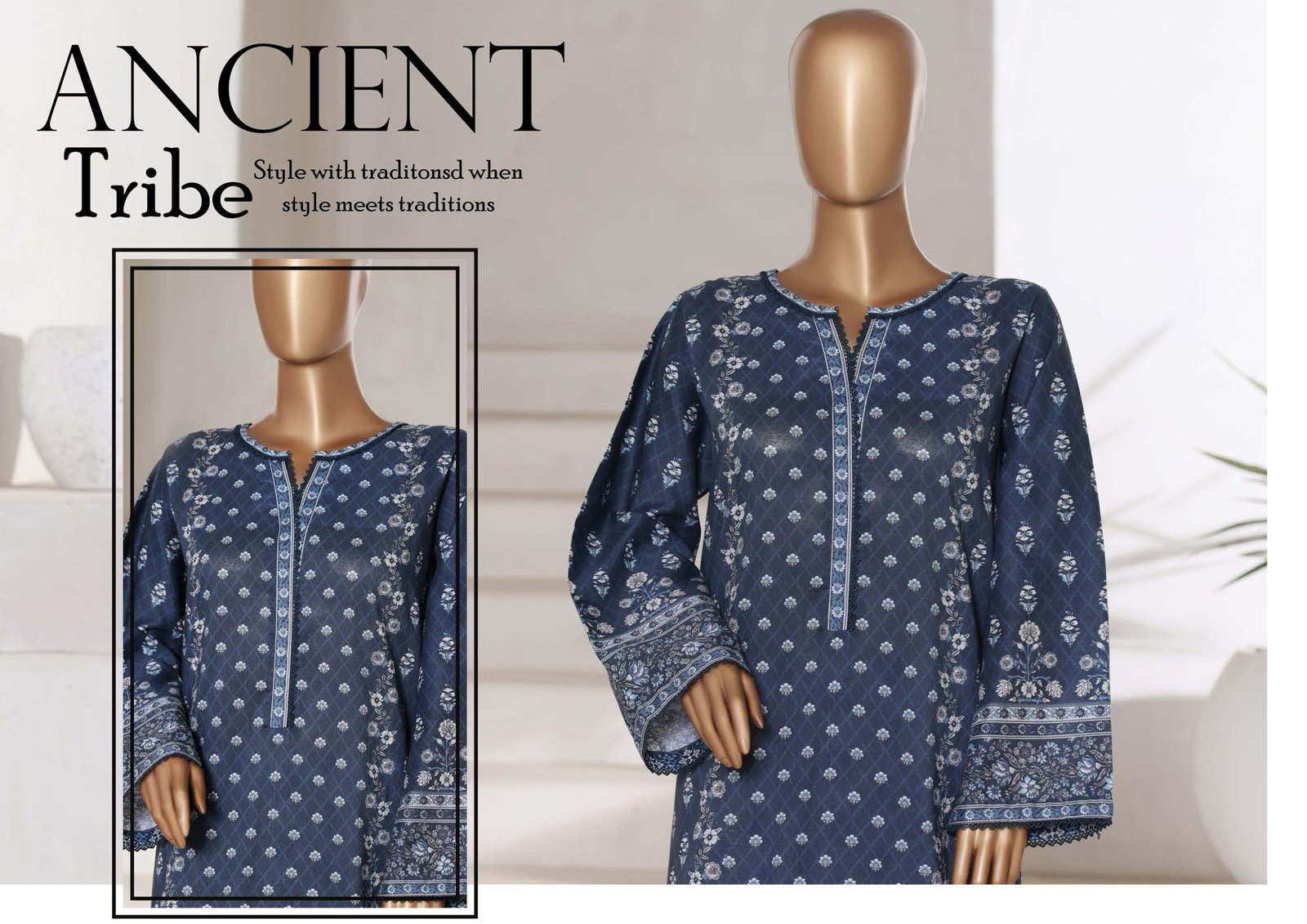 Bin Saeed Exclusive Cotton Co Ords Collection (SHIRT & TROUSER) - Design 05 - Image 3