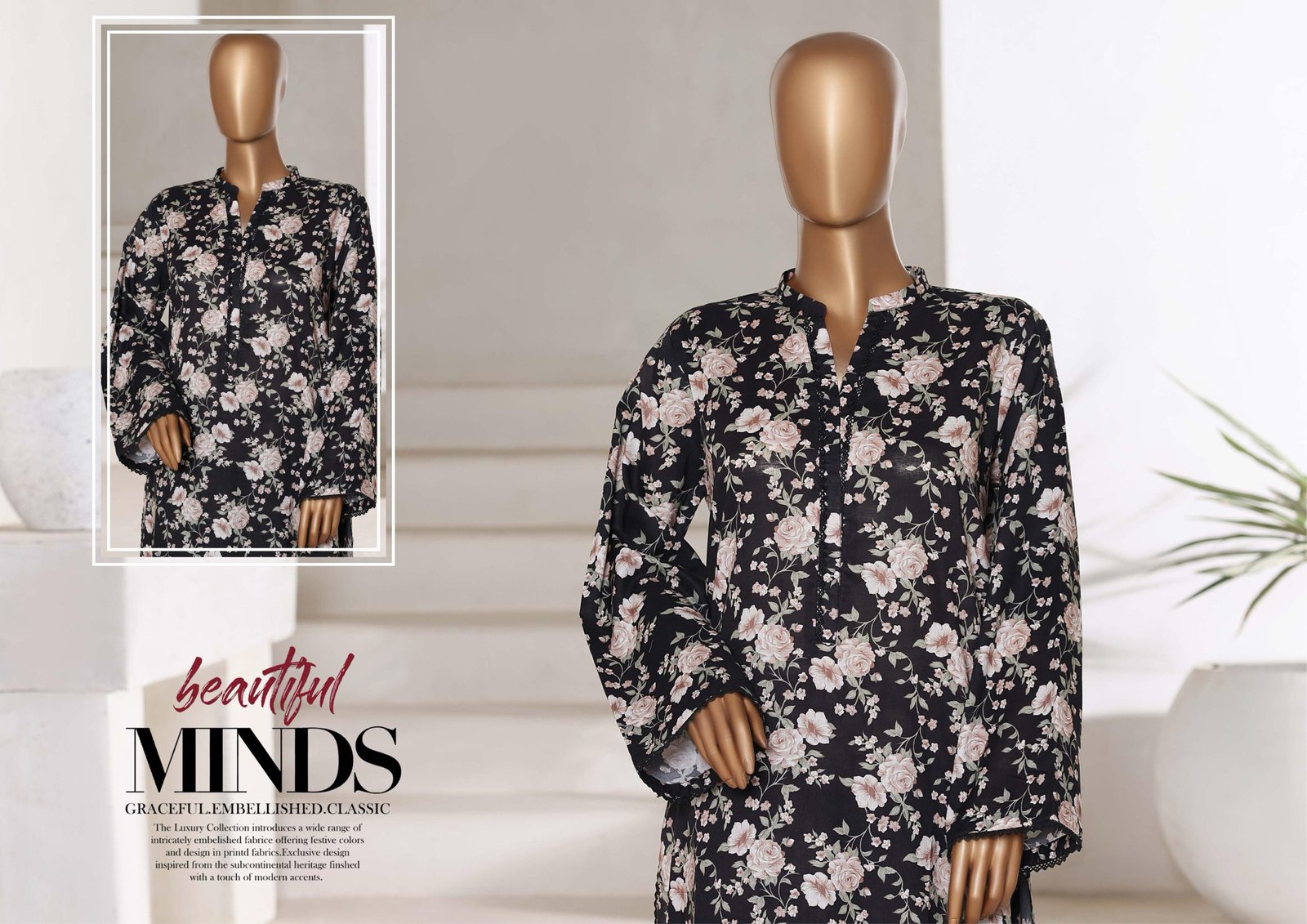 Bin Saeed Exclusive Cotton Co Ords Collection (SHIRT & TROUSER) - Design 08 - Image 3