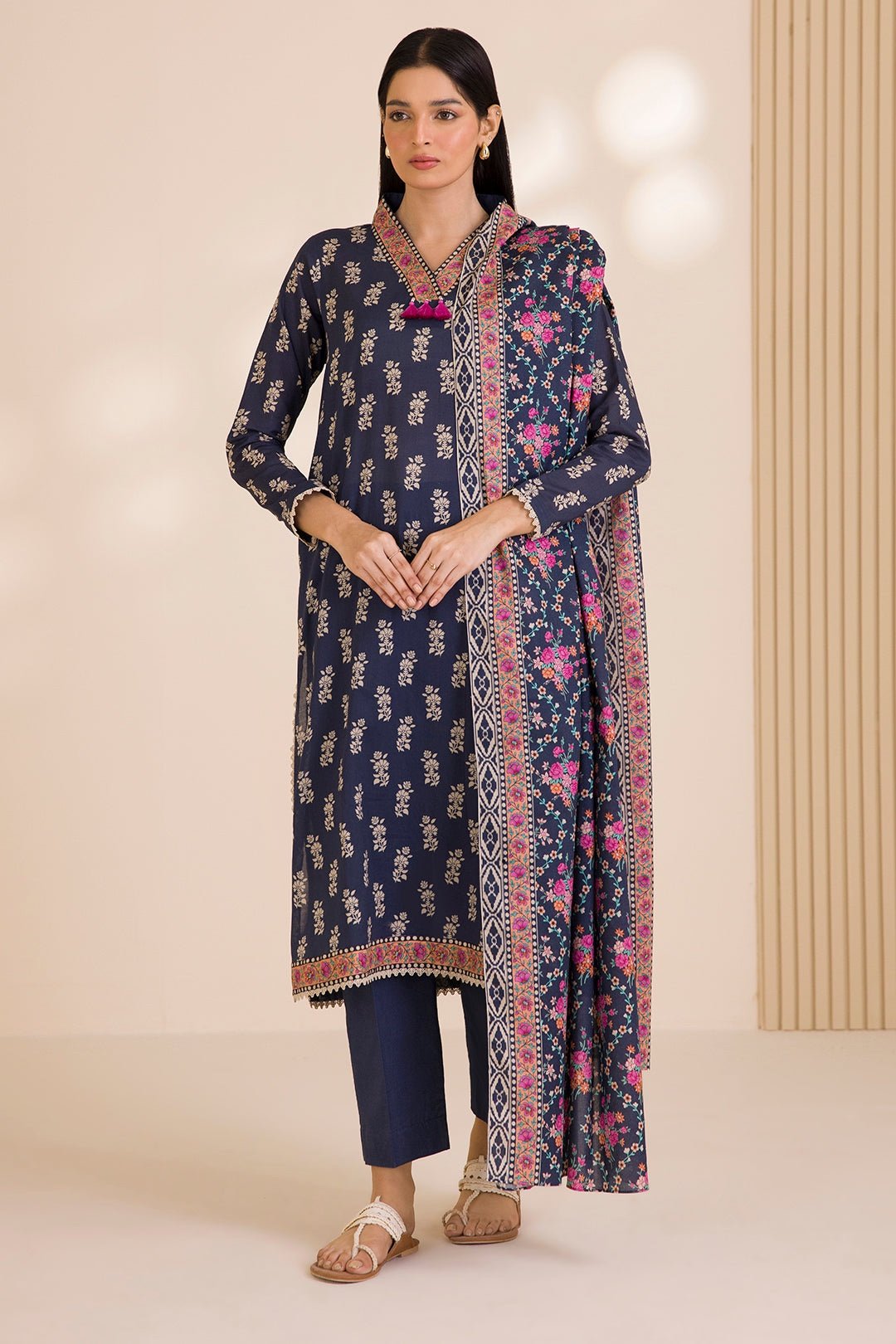 Zellbury Unstitched 3 Piece Printed Cotton Collection  - D126 (WUC25X30020)