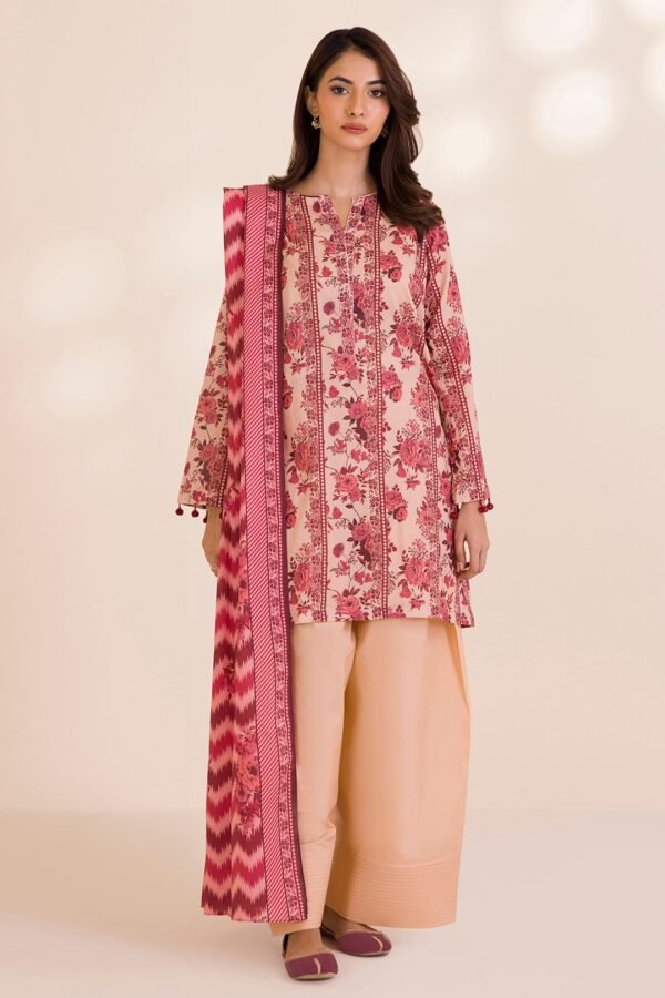Zellbury Unstitched 3 Piece Printed Cotton Collection  - D127 (WUC25X30023)