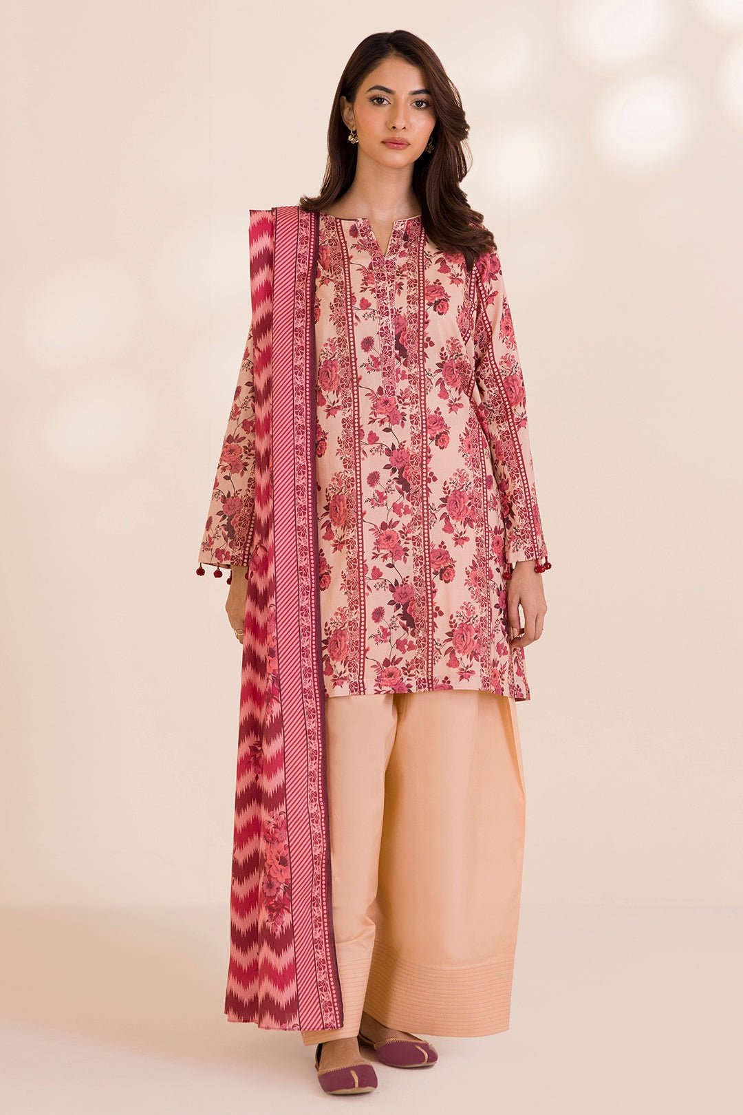 Zellbury Unstitched 3 Piece Printed Cotton Collection  - D127 (WUC25X30023)