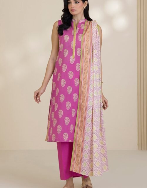 Zellbury Unstitched 3 Piece Printed Cotton Collection  - D128 (WUC25X30034)