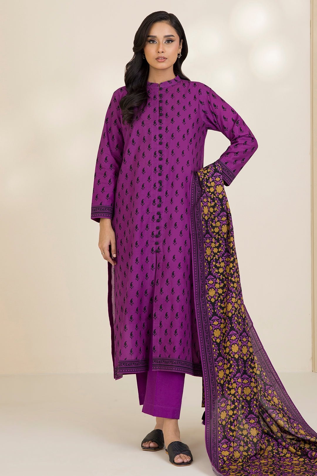 Zellbury Unstitched 3 Piece Printed Cotton Collection  - D131 (WUC25X30029)