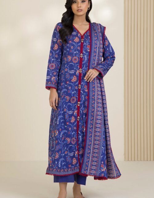 Zellbury Unstitched 3 Piece Printed Cotton Collection  - D132 (WUC25X30027)