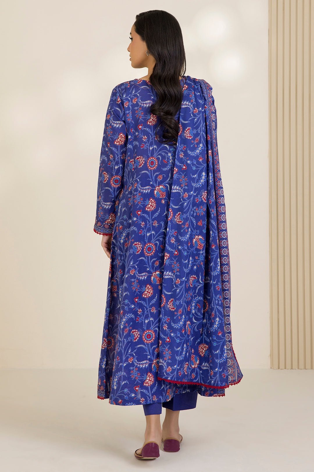 Zellbury Unstitched 3 Piece Printed Cotton Collection  - D132 (WUC25X30027) - Image 2