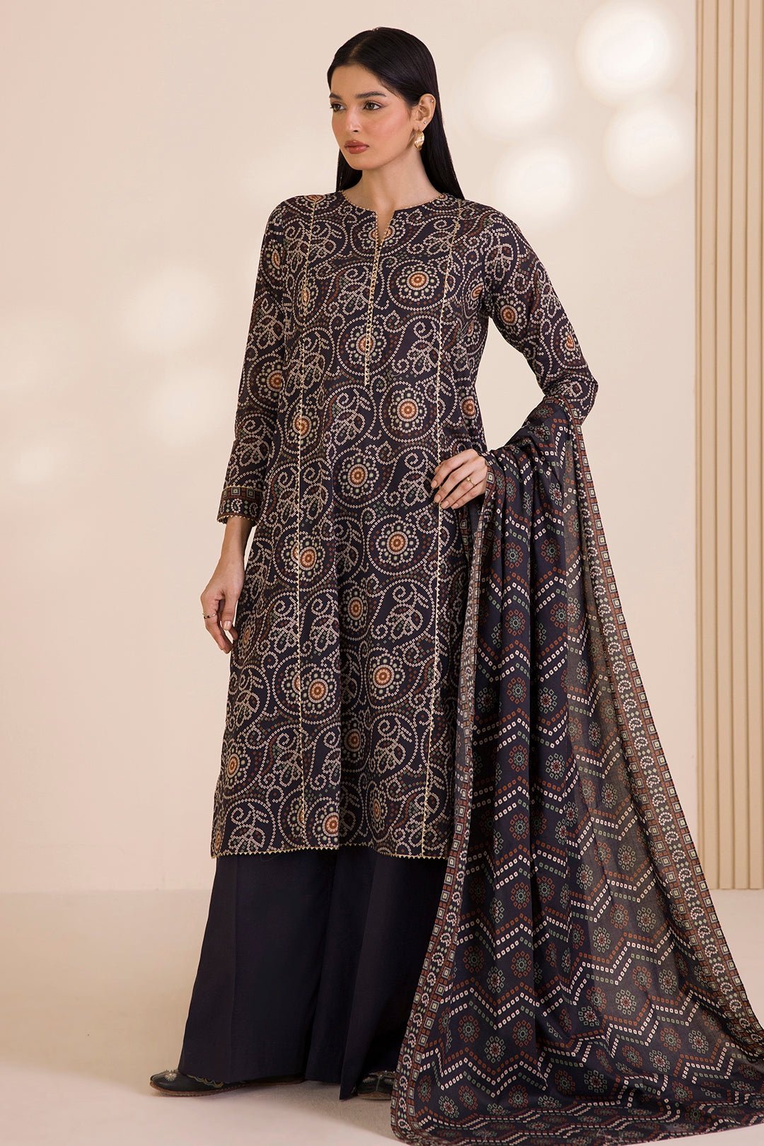 Zellbury Unstitched 3 Piece Printed Cotton Collection - D133 (WUC25X30035)