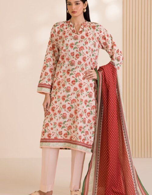 Zellbury Unstitched 3 Piece Printed Cotton Collection  - D135 (WUC25X30025)