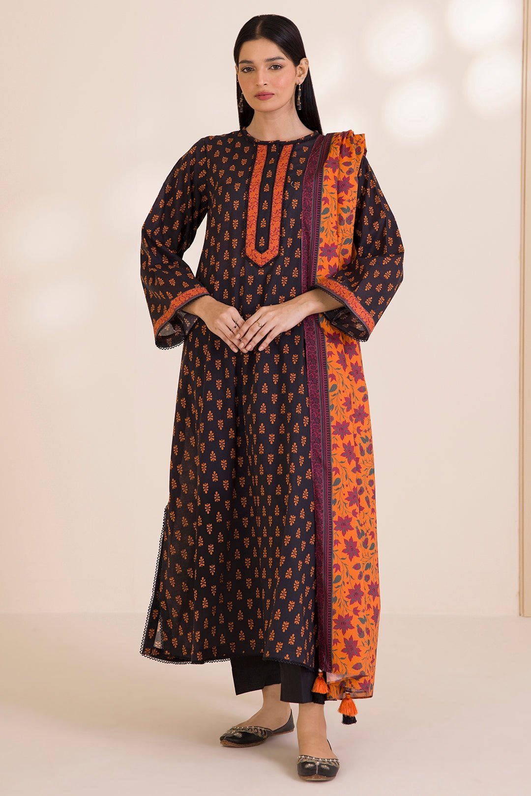 Zellbury Unstitched 2 Piece Printed Cotton Collection'2025 ( SHIRT DUPATTA)- D66 (WUC25X20005)