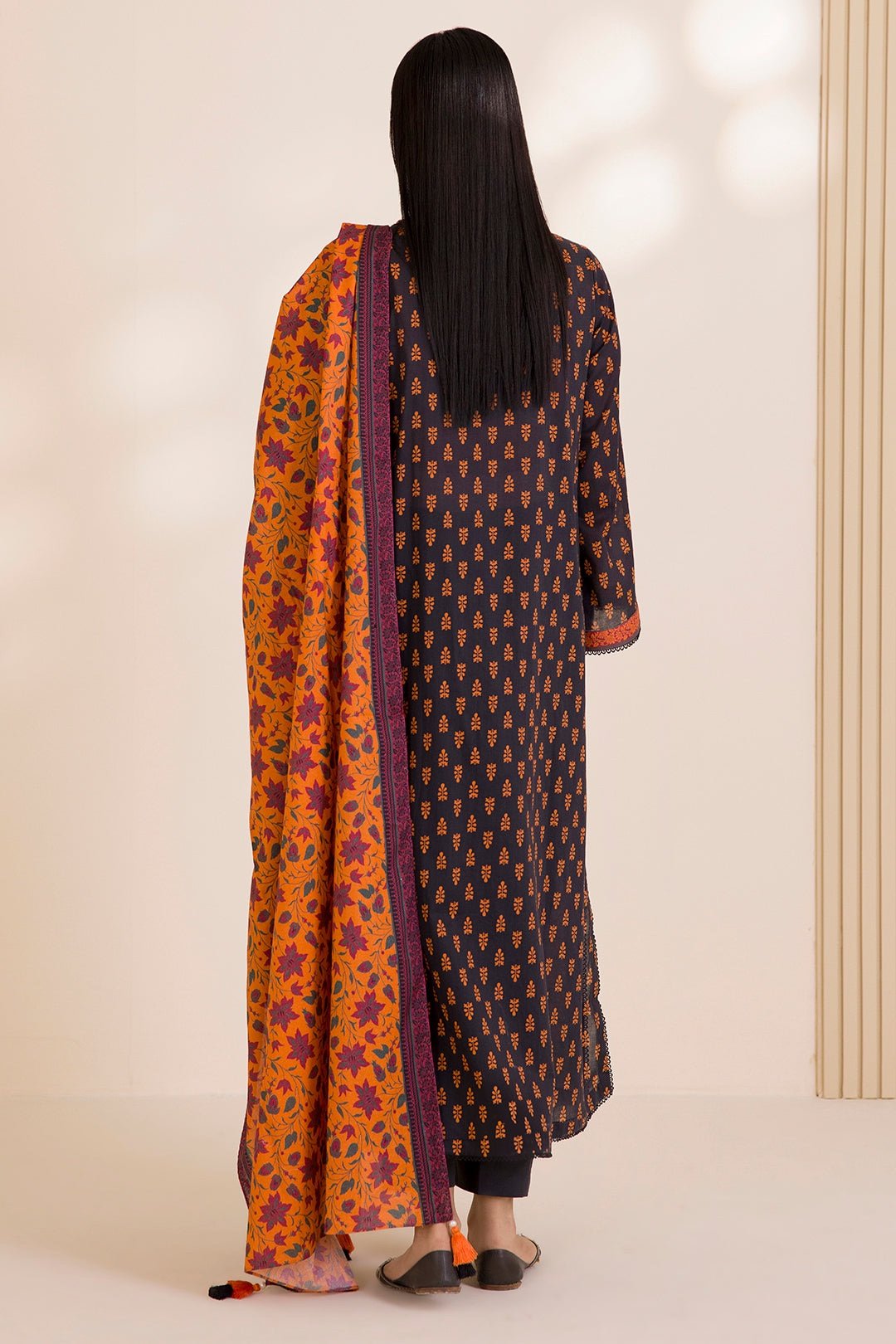 Zellbury Unstitched 2 Piece Printed Cotton Collection'2025 ( SHIRT DUPATTA)- D66 (WUC25X20005) - Image 2