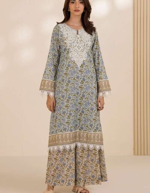 Zellbury Unstitched 2 Piece Embroidered Shirt Shalwar Cotton Collection'2025 - D25 (WUC25E20015)