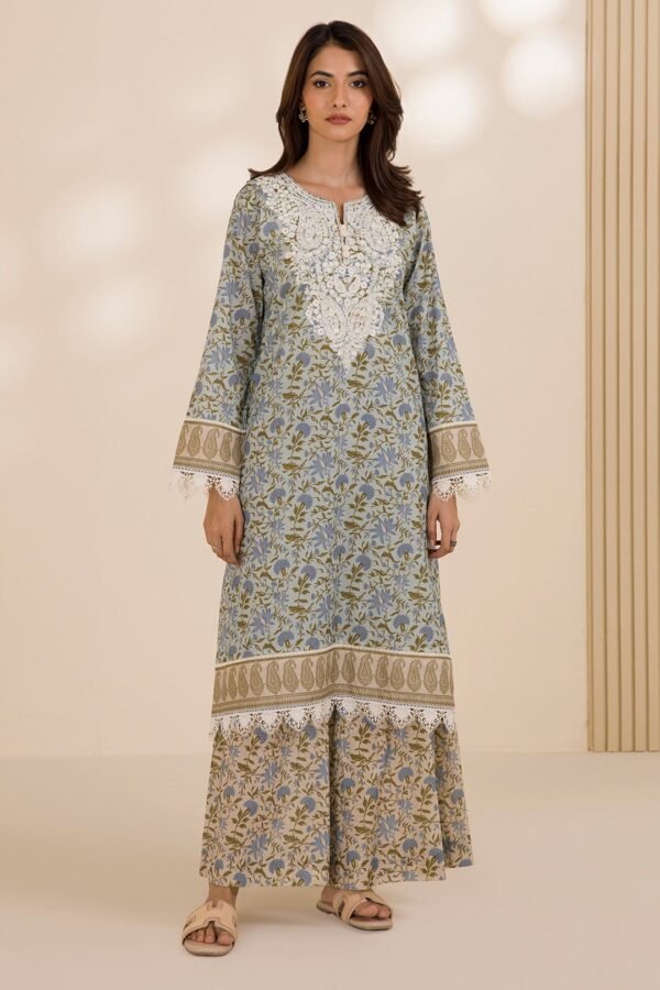 Zellbury Unstitched 2 Piece Embroidered Shirt Shalwar Cotton Collection'2025 - D25 (WUC25E20015)