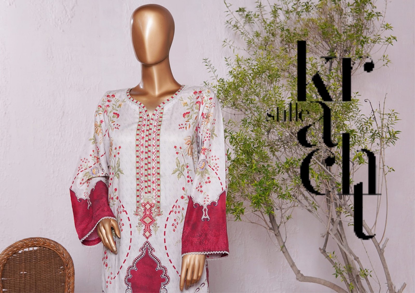 Bin Saeed Exclusive Cotton Co Ords Collection (SHIRT & TROUSER) - Design 12 - Image 3