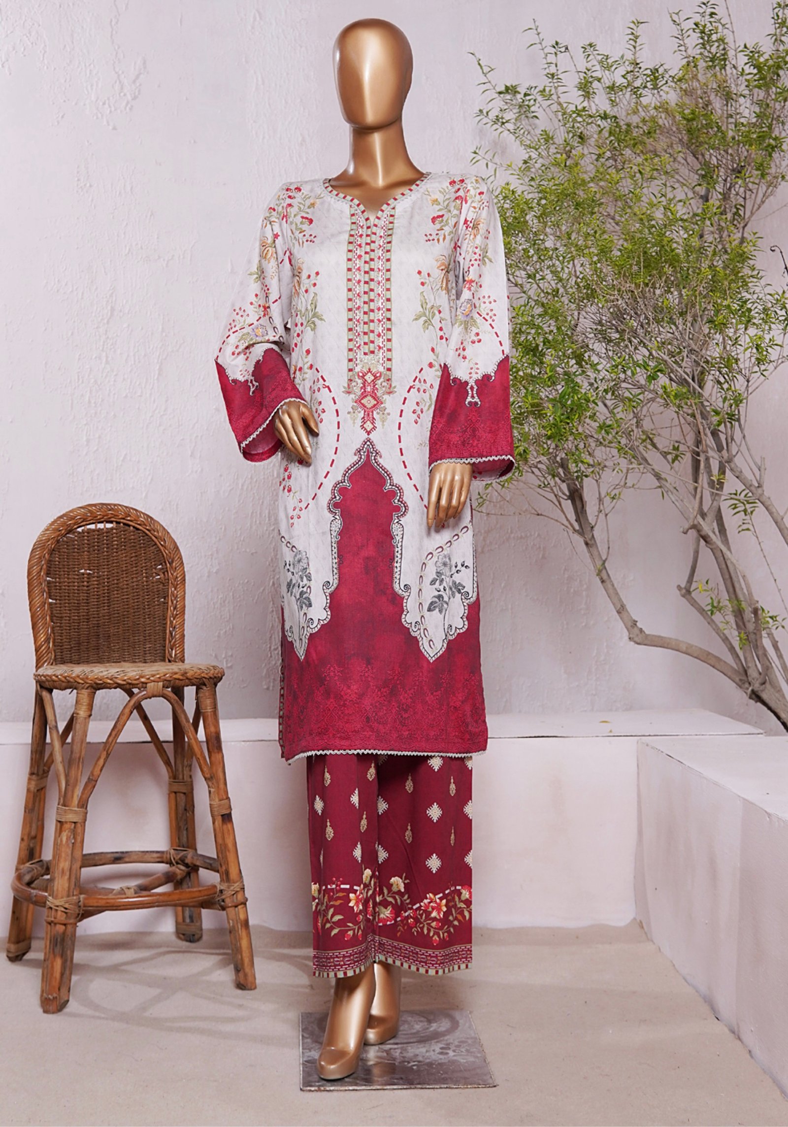 Bin Saeed Exclusive Cotton Co Ords Collection (SHIRT & TROUSER) - Design 12