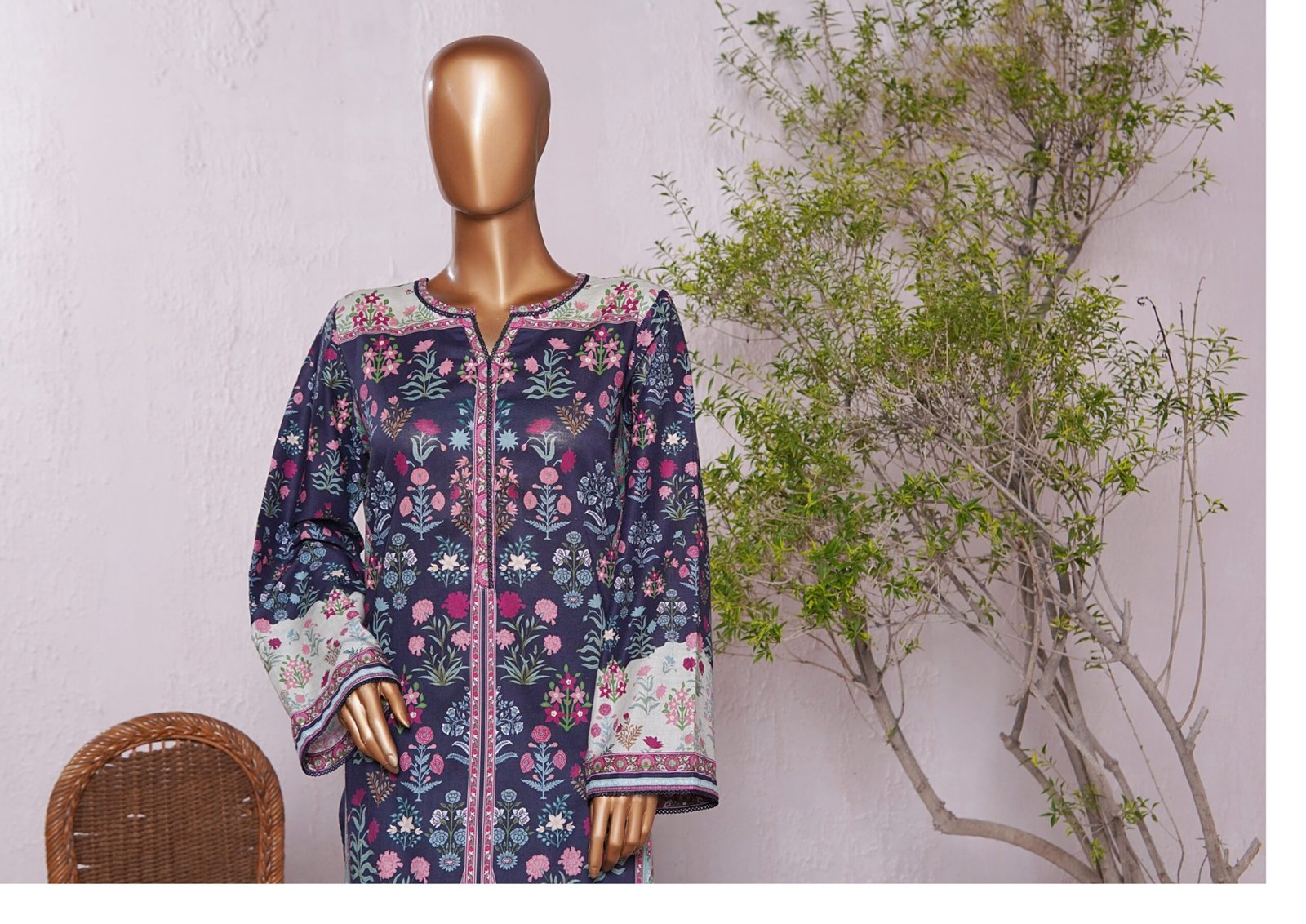 Bin Saeed Exclusive Cotton Co Ords Collection (SHIRT & TROUSER) - Design 13 - Image 3