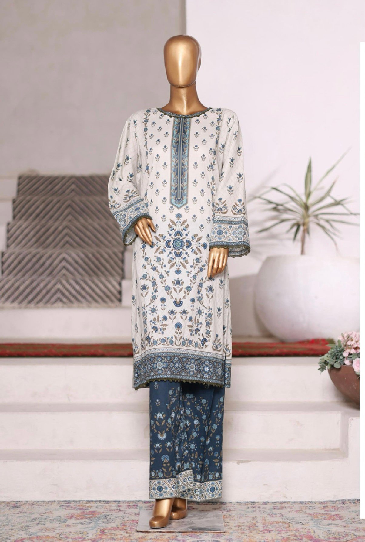 Bin Saeed Exclusive Cotton Co Ords Collection (SHIRT & TROUSER) - Design 14