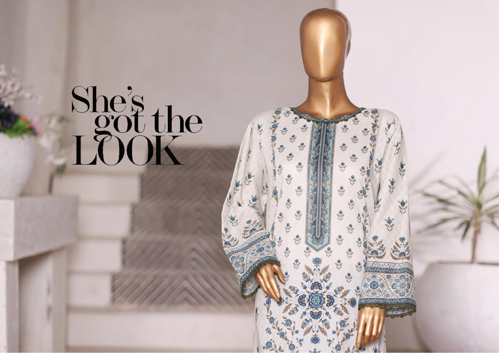 Bin Saeed Exclusive Cotton Co Ords Collection (SHIRT & TROUSER) - Design 14 - Image 3