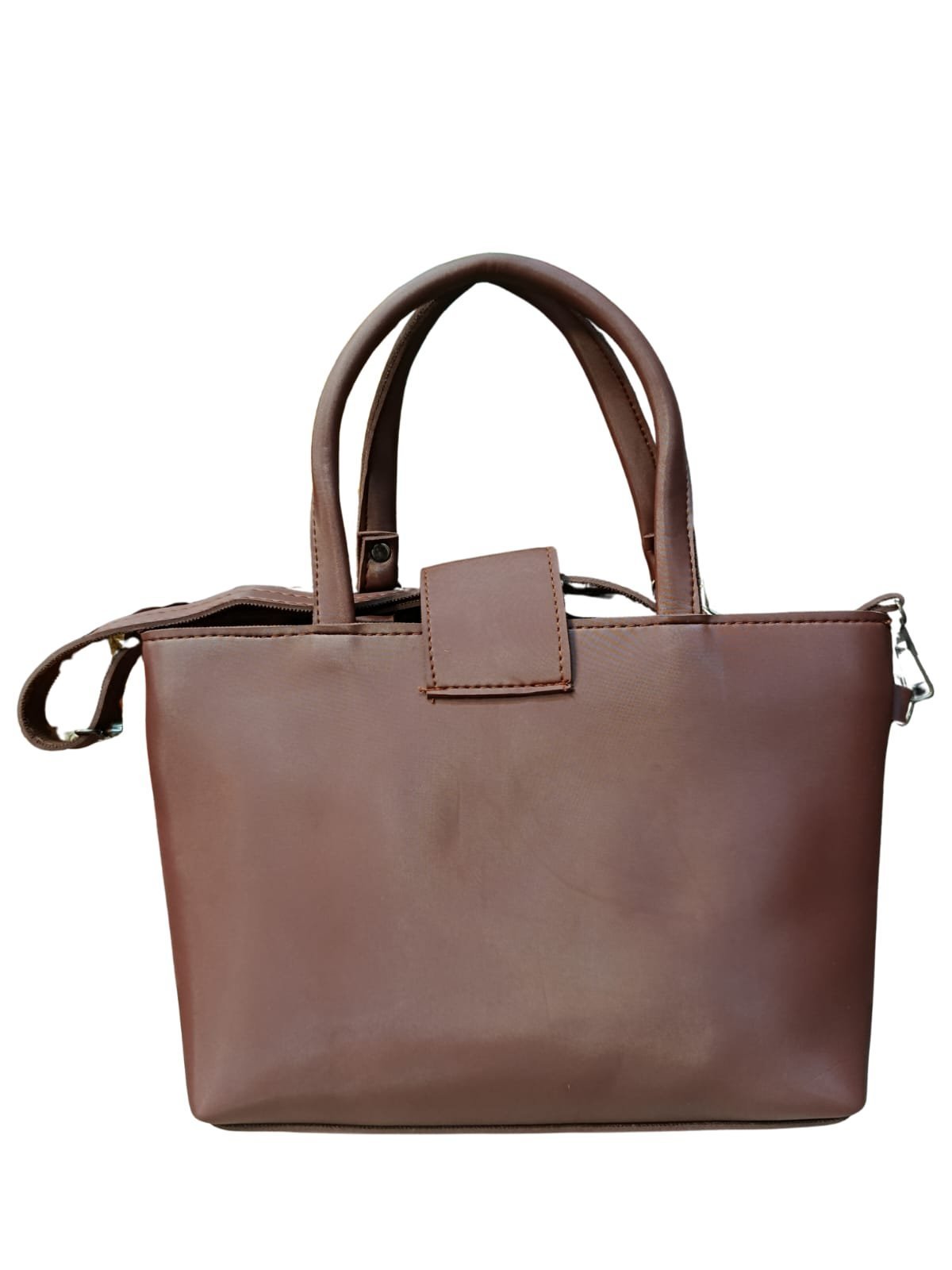 Dark Brown Handbag for Women – Stylish Shoulder & Crossbody Bag with Tassel Charm - Image 2
