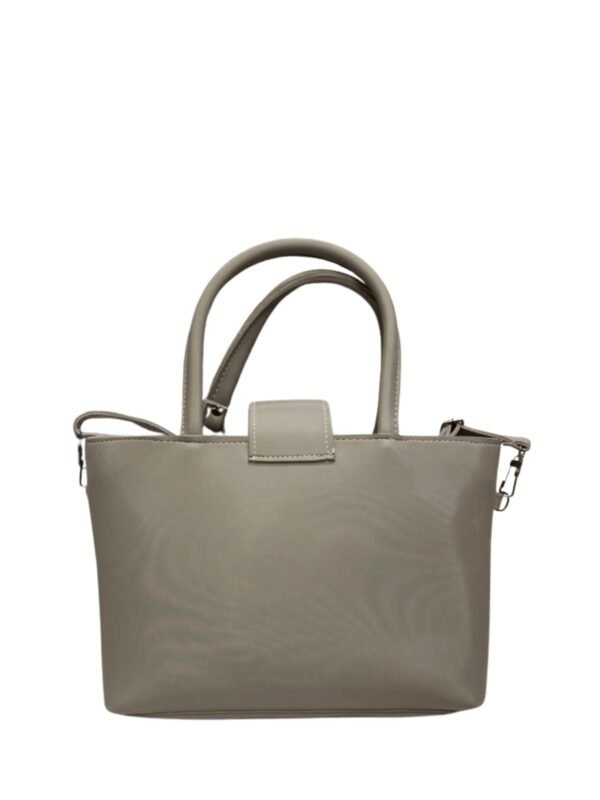 Grey Handbag for Women – Stylish Shoulder & Crossbody Bag with Tassel Charm - Image 2