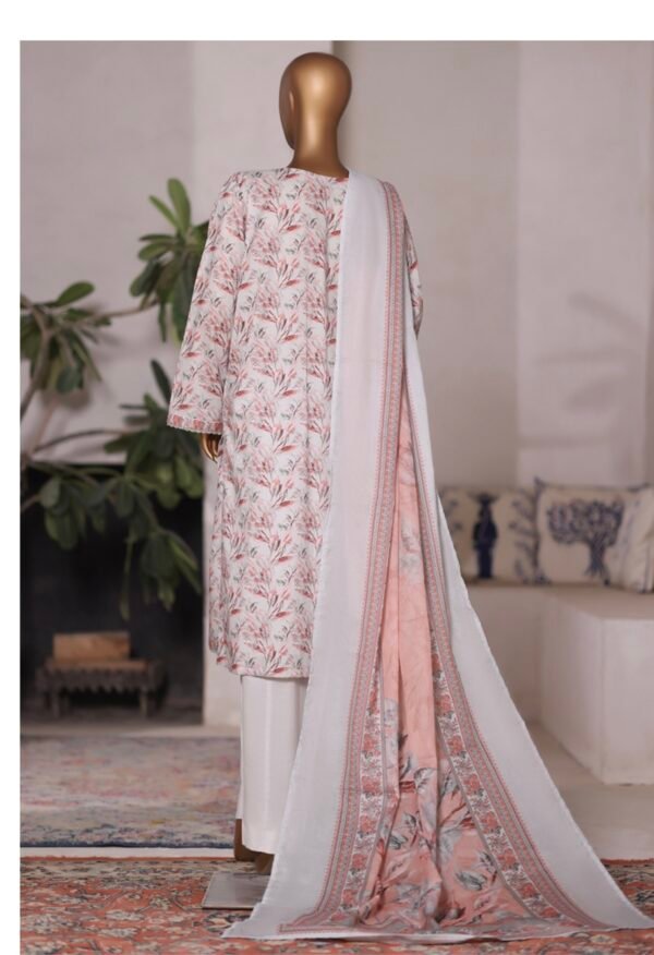 Bin Saeed Printed Cambric Stitched 3 Piece Suit Mid-Summer Collection - D09 - Image 2