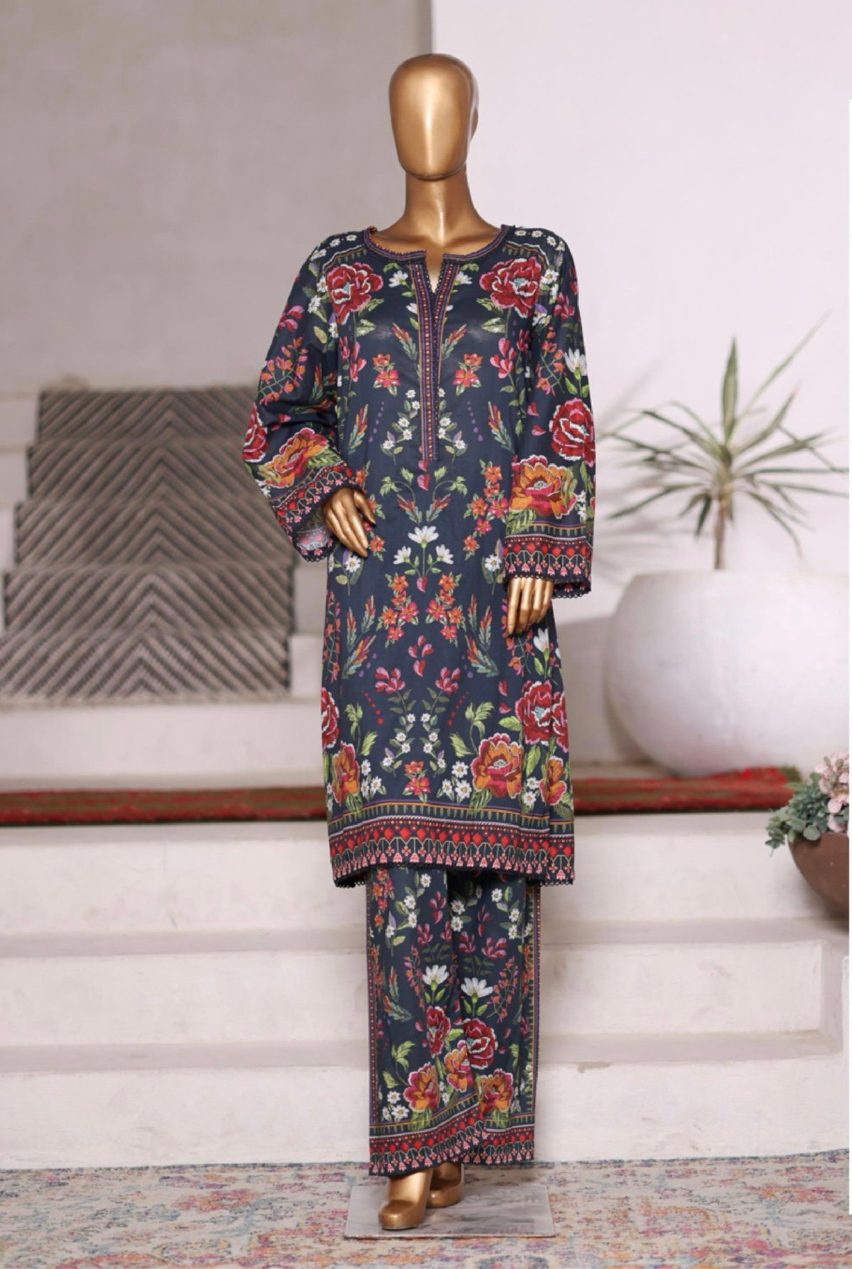 Bin Saeed Exclusive Cotton Co Ords Collection (SHIRT & TROUSER) - Design 16