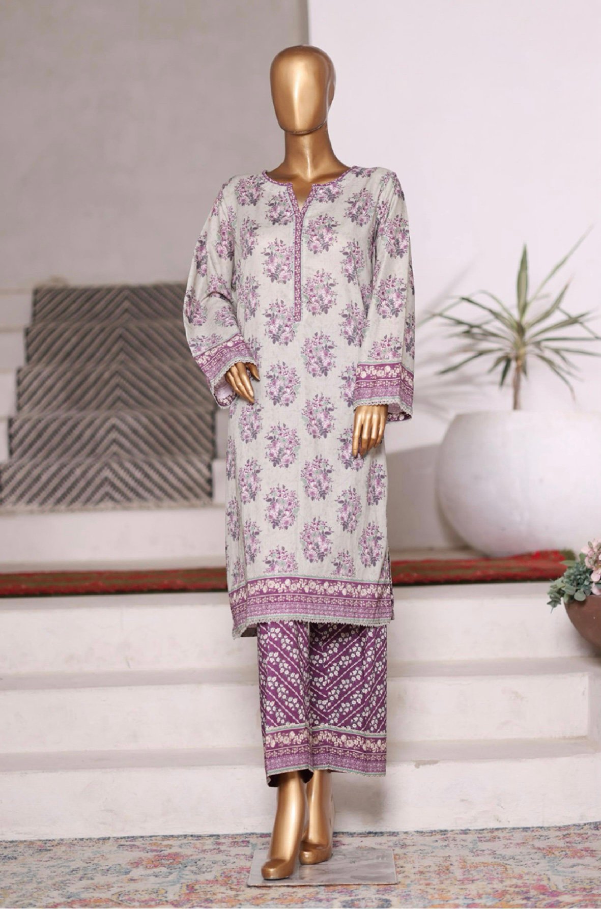 Bin Saeed Exclusive Cotton Co Ords Collection (SHIRT & TROUSER) - Design 17