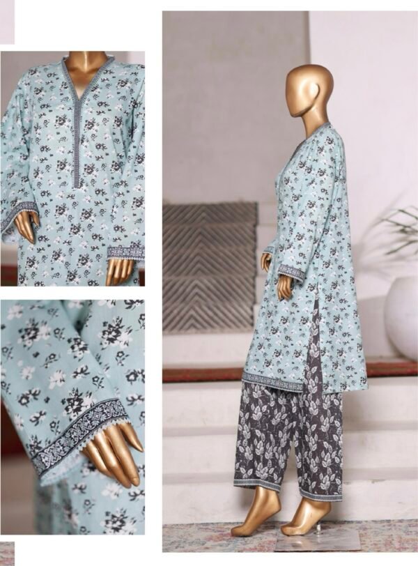 Bin Saeed Exclusive Cotton Co Ords Collection (SHIRT & TROUSER) - Design 20 - Image 2