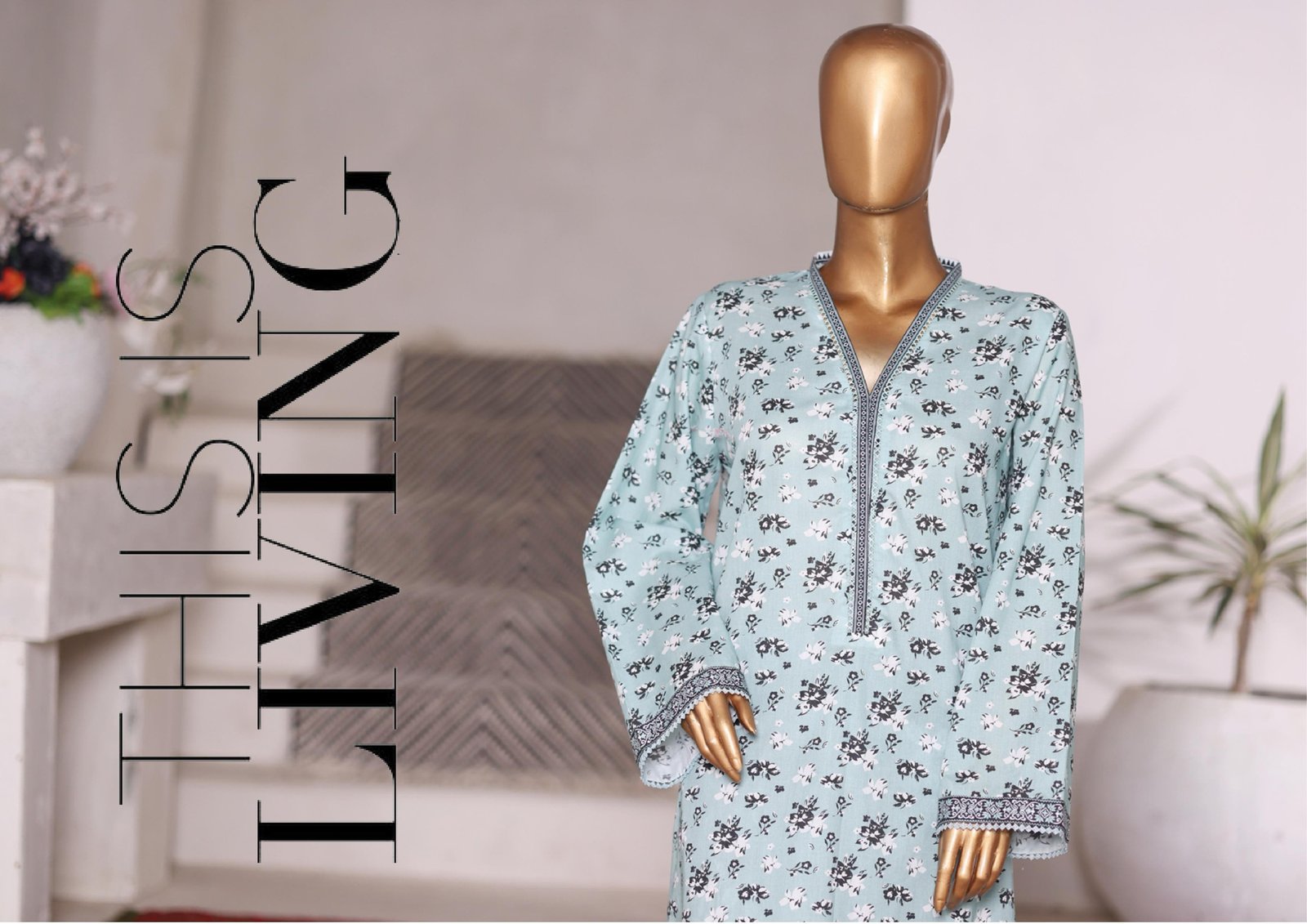 Bin Saeed Exclusive Cotton Co Ords Collection (SHIRT & TROUSER) - Design 20 - Image 3