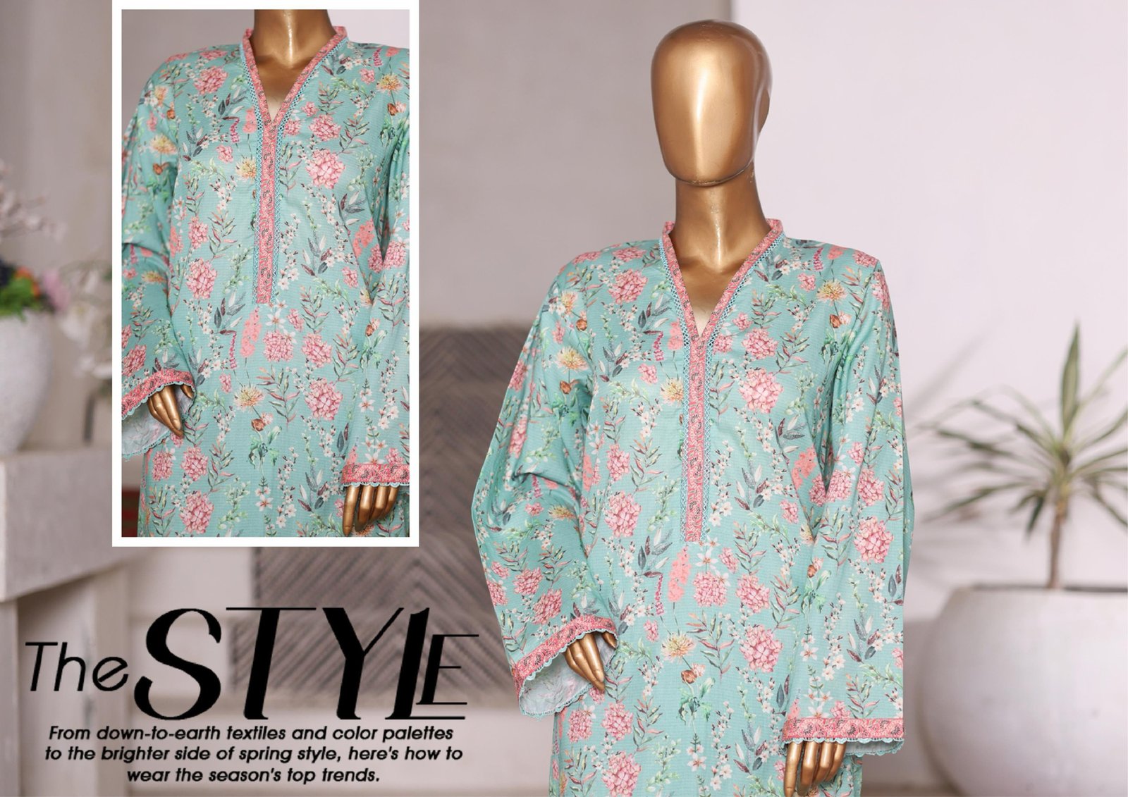 Bin Saeed Exclusive Cotton Co Ords Collection (SHIRT & TROUSER) - Design 21 - Image 3