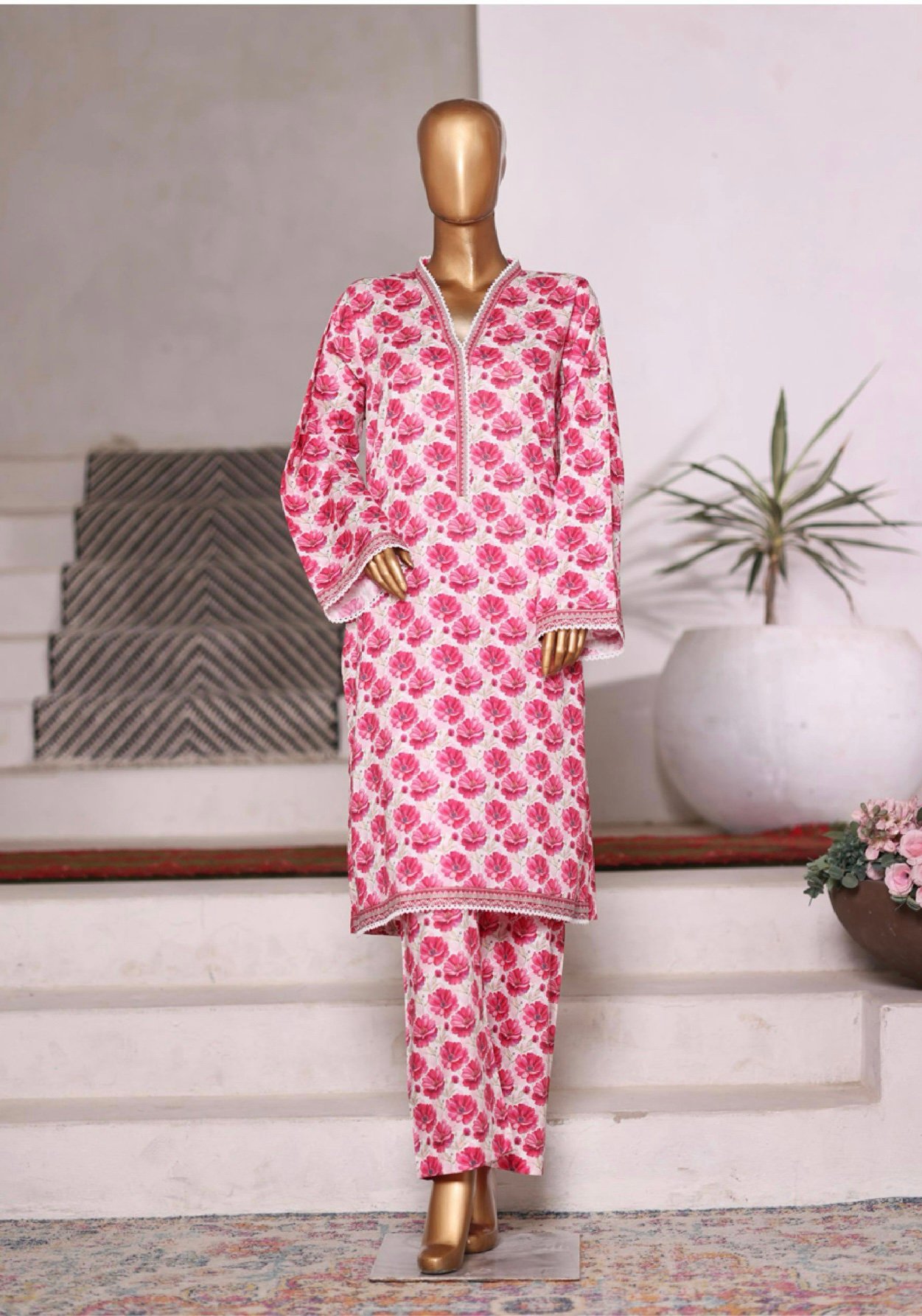 Bin Saeed Exclusive Cotton Co Ords Collection (SHIRT & TROUSER) - Design 22
