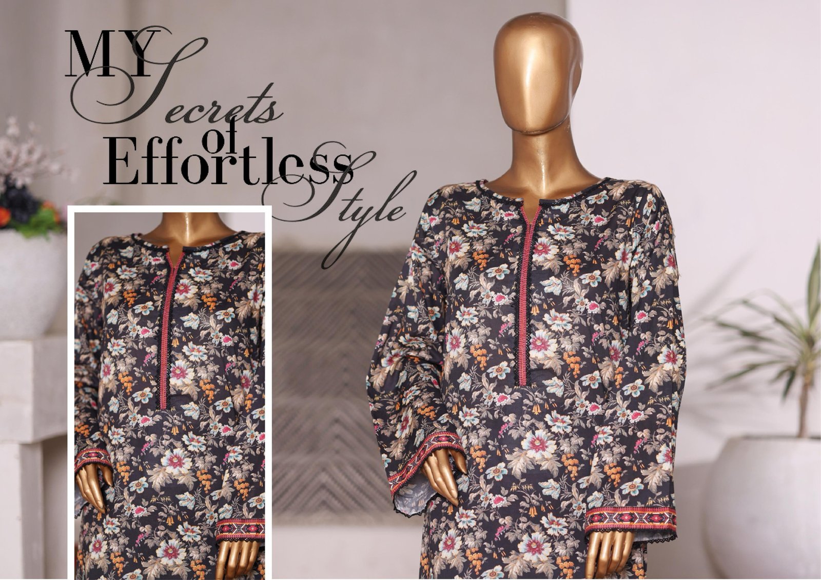 Bin Saeed Exclusive Cotton Co Ords Collection (SHIRT & TROUSER) - Design 23 - Image 3
