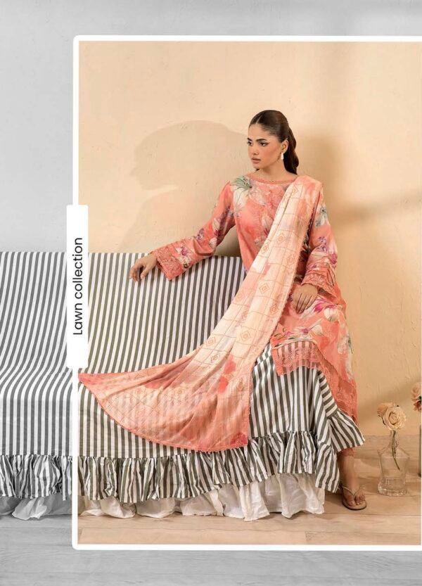 GULJEENA by Gull Jee - Unstitched 3-Piece Premium Embroidered Collection - A02 - Image 2