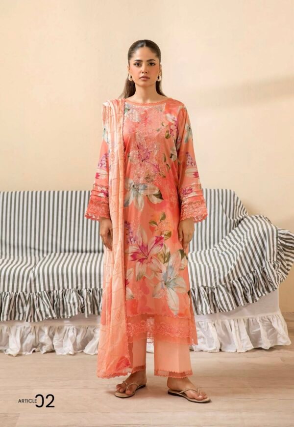 GULJEENA by Gull Jee - Unstitched 3-Piece Premium Embroidered Collection - A02
