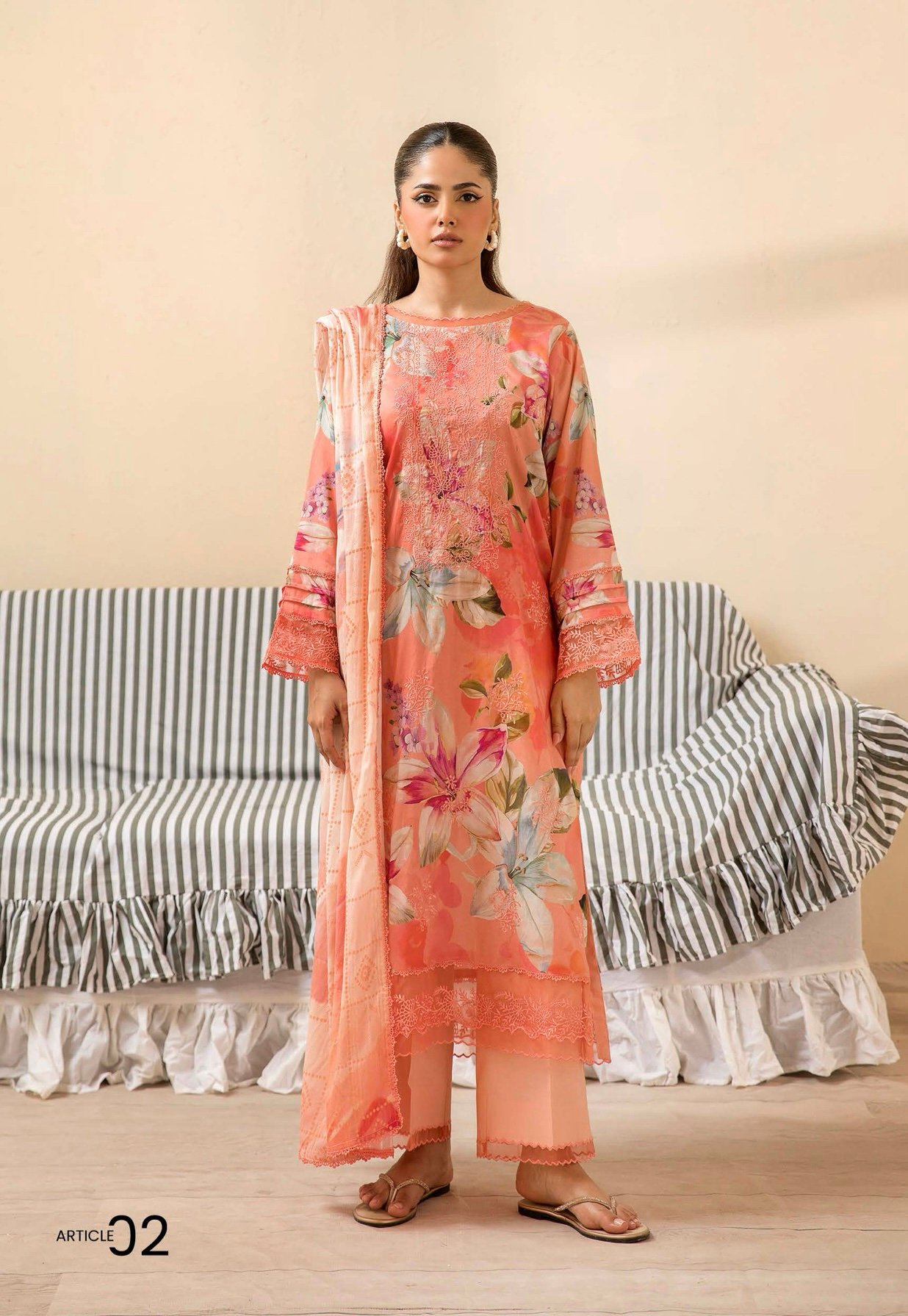 GULJEENA by Gull Jee - Unstitched 3-Piece Premium Embroidered Collection - A02