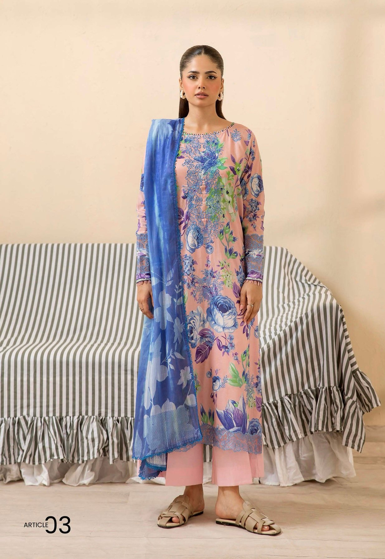 GULJEENA by Gull Jee - Unstitched 3-Piece Premium Embroidered Collection - A03