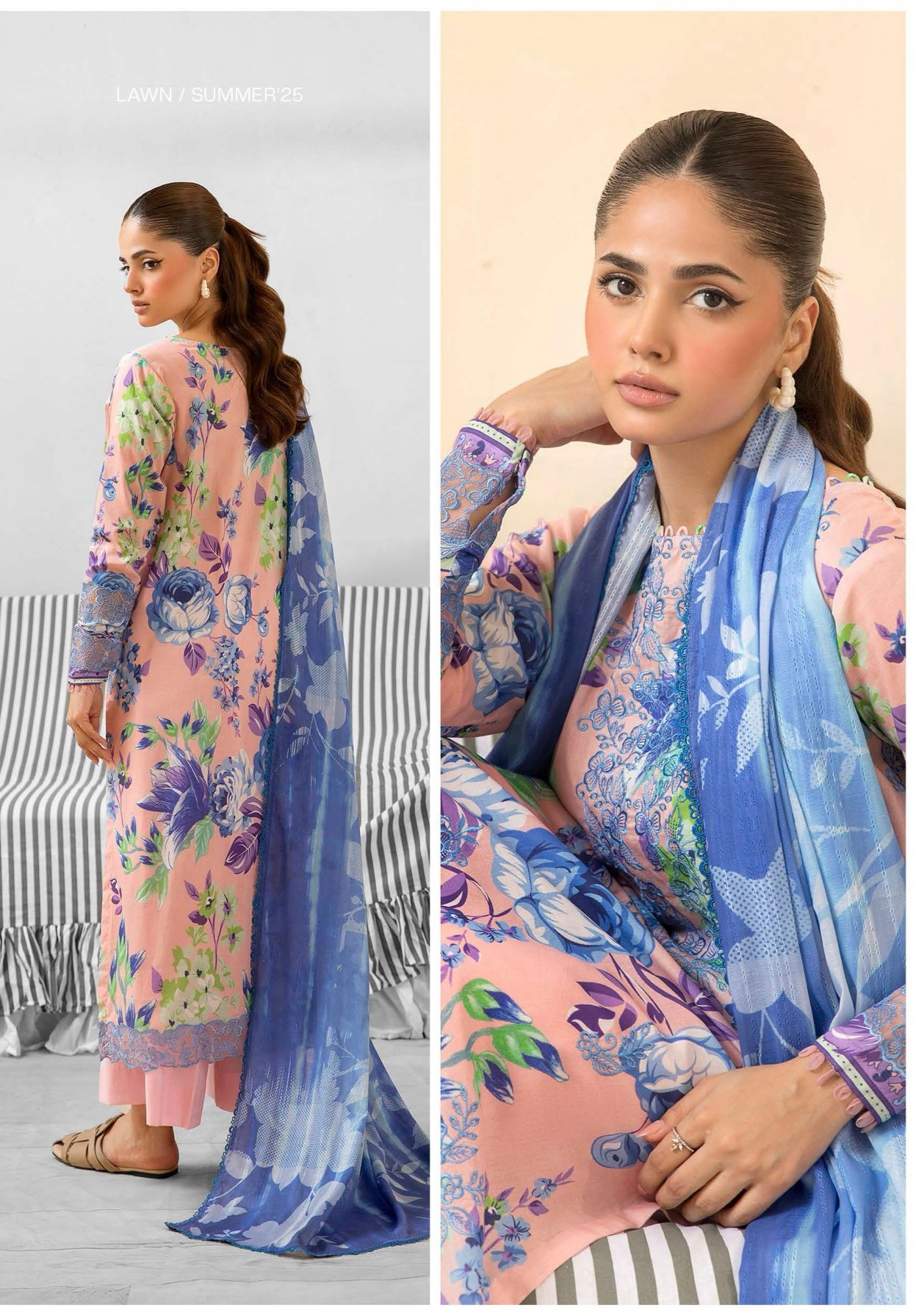 GULJEENA by Gull Jee - Unstitched 3-Piece Premium Embroidered Collection - A03 - Image 2