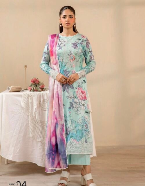 GULJEENA by Gull Jee - Unstitched 3-Piece Premium Embroidered Collection - A04
