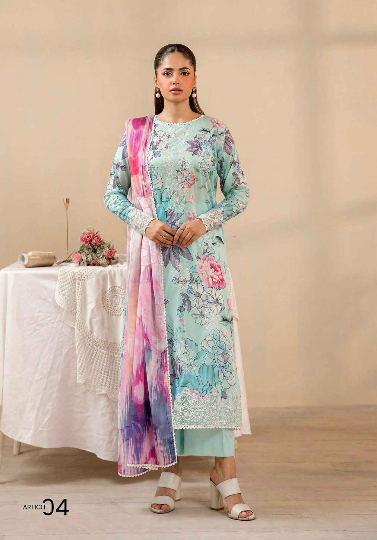 GULJEENA by Gull Jee - Unstitched 3-Piece Premium Embroidered Collection - A04