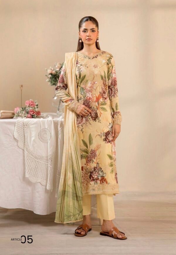 GULJEENA by Gull Jee - Unstitched 3-Piece Premium Embroidered Collection - A05