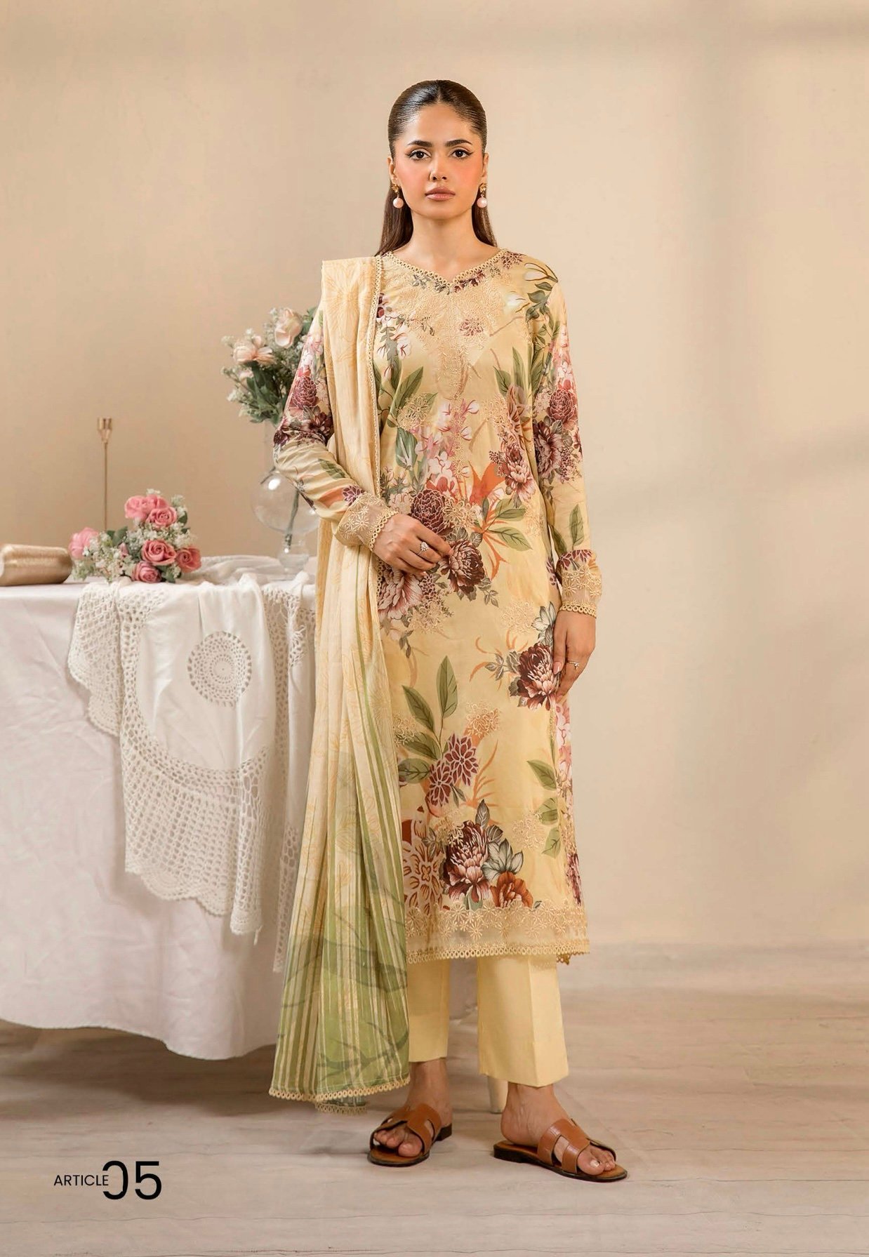 GULJEENA by Gull Jee - Unstitched 3-Piece Premium Embroidered Collection - A05