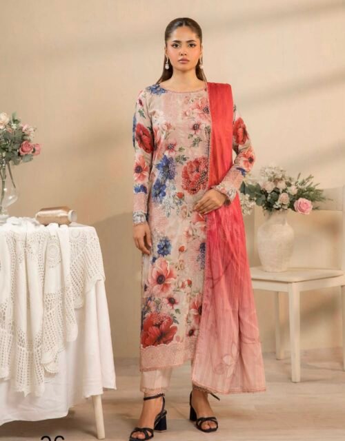 GULJEENA by Gull Jee - Unstitched 3-Piece Premium Embroidered Collection - A06