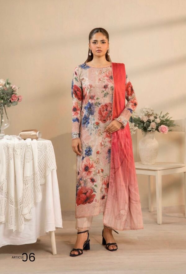 GULJEENA by Gull Jee - Unstitched 3-Piece Premium Embroidered Collection - A06