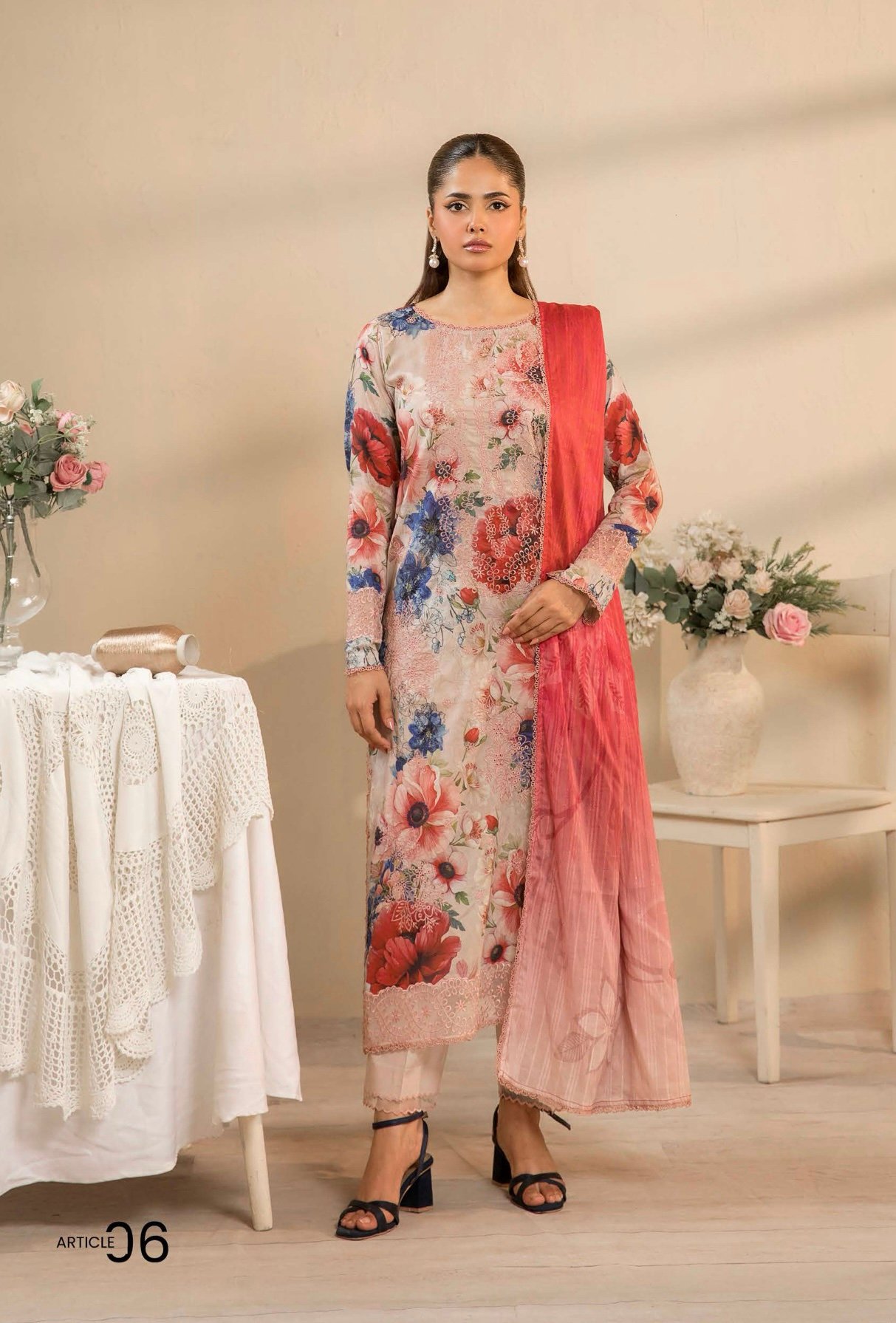 GULJEENA by Gull Jee - Unstitched 3-Piece Premium Embroidered Collection - A06