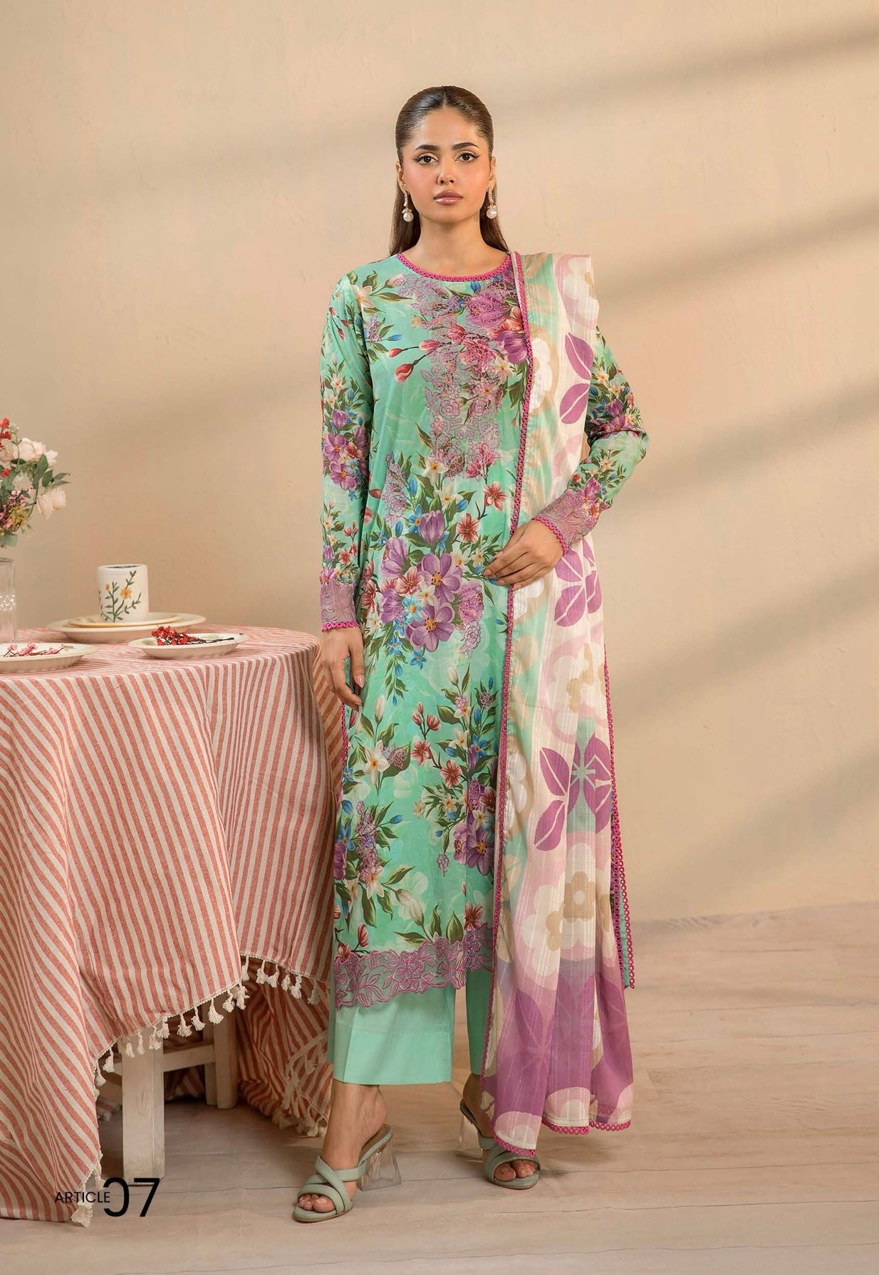 GULJEENA by Gull Jee - Unstitched 3-Piece Premium Embroidered Collection - A07