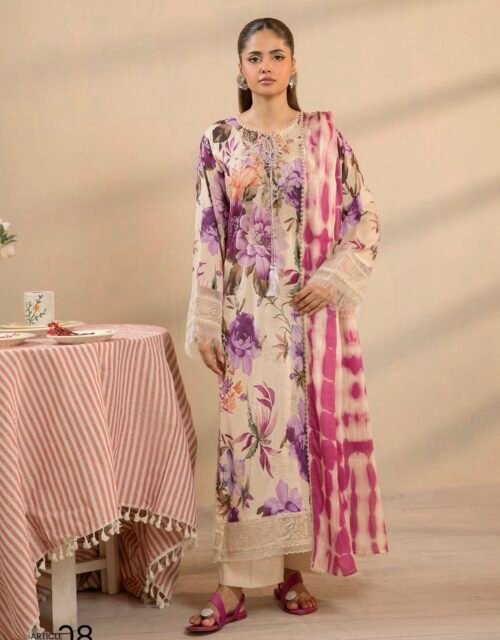 GULJEENA by Gull Jee - Unstitched 3-Piece Premium Embroidered Collection - A08