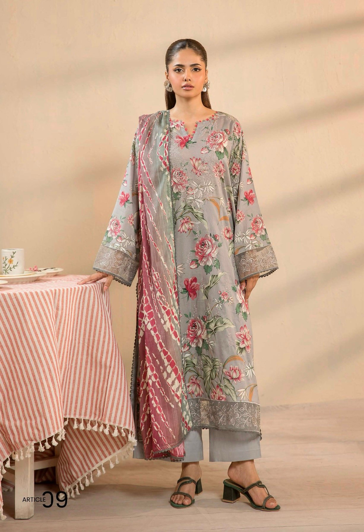 GULJEENA by Gull Jee - Unstitched 3-Piece Premium Embroidered Collection - A09