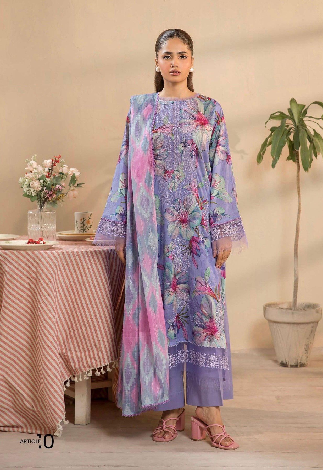 GULJEENA by Gull Jee - Unstitched 3-Piece Premium Embroidered Collection - A10